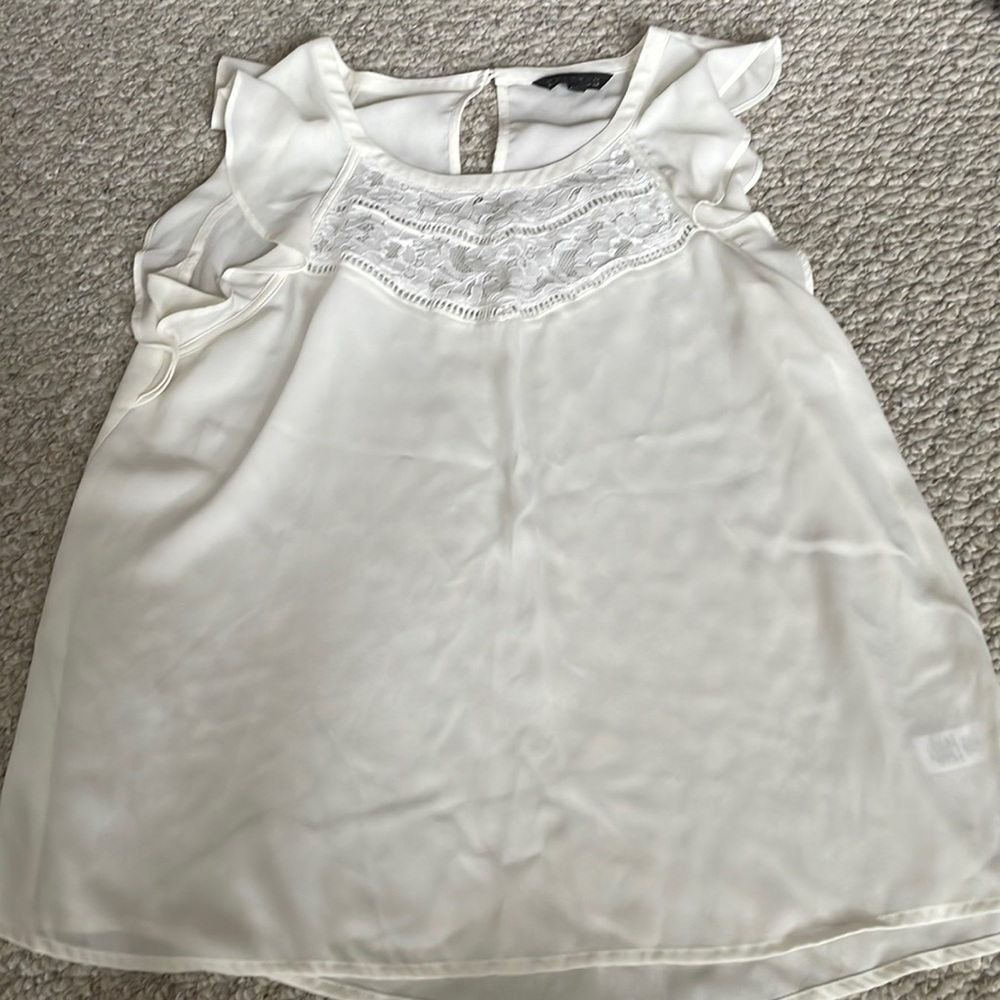 Cream- soft sleeveless shell / shirt from Express- size small